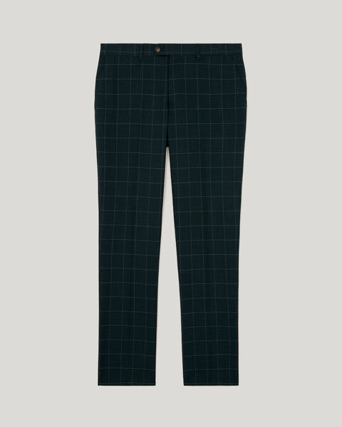 Sebastian Windowpane Check Tailored Pant, Khaki Windowpane, hi-res